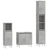 VidaXL Ensemble d'armoires de salle de bain 3 pcs gris béton 3187793