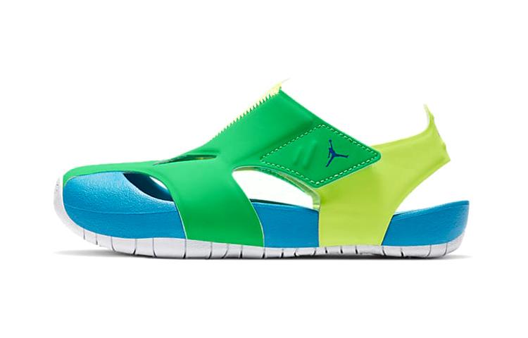 Jordan Flare Children's Sandals Green Blue Yellow Children Aged 3 7 Years Old CI7849-300