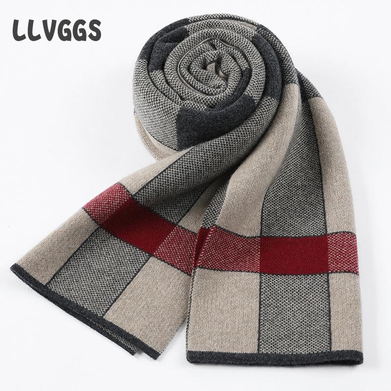 

Кашемировый мужской шарф, вязаный клетчатый деловой шарф мужской, шарф для путешествий и отдыха, кашемировый шарф шарф мужской 180cm