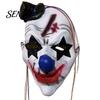 Comfortable Halloween Face Cushion Horror Latex Masque for Adults, Scary Clown Cosplay Prop, Creepy Breathable Masquerade Prop Full Head Hood Costume,