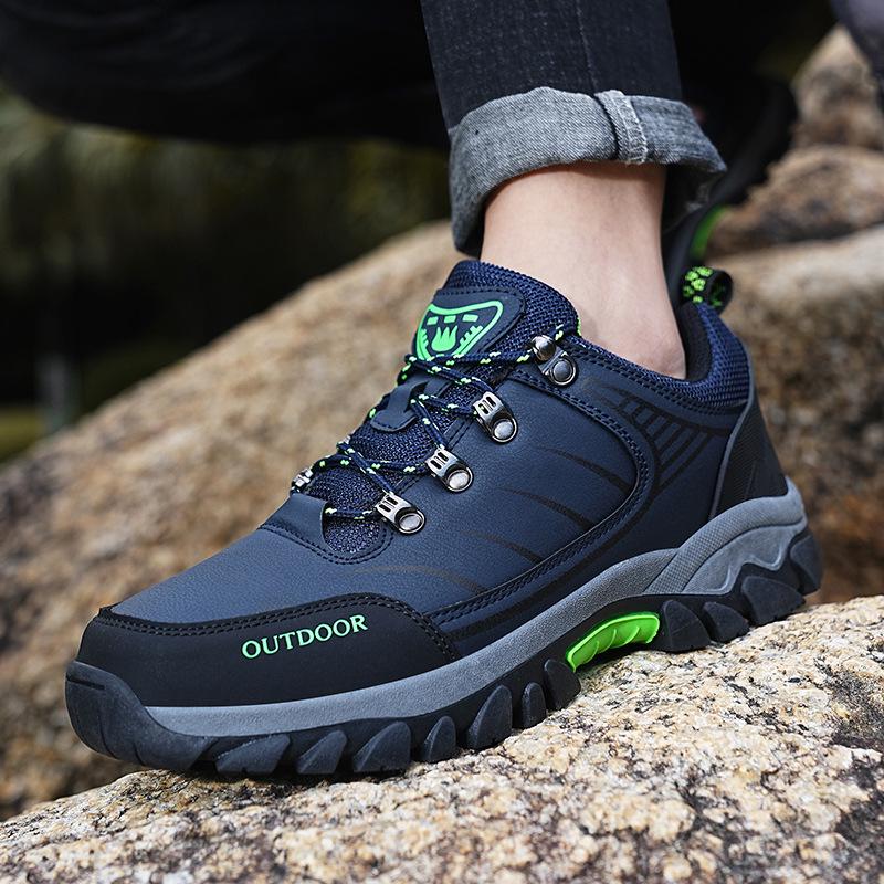 Scarpe da Trekking Basse Antiscivolo da Uomo Taglie Forti 4546 per Esterno - Calzature Resistenti all'Usura per Trekking Off-Road e Alpinismo