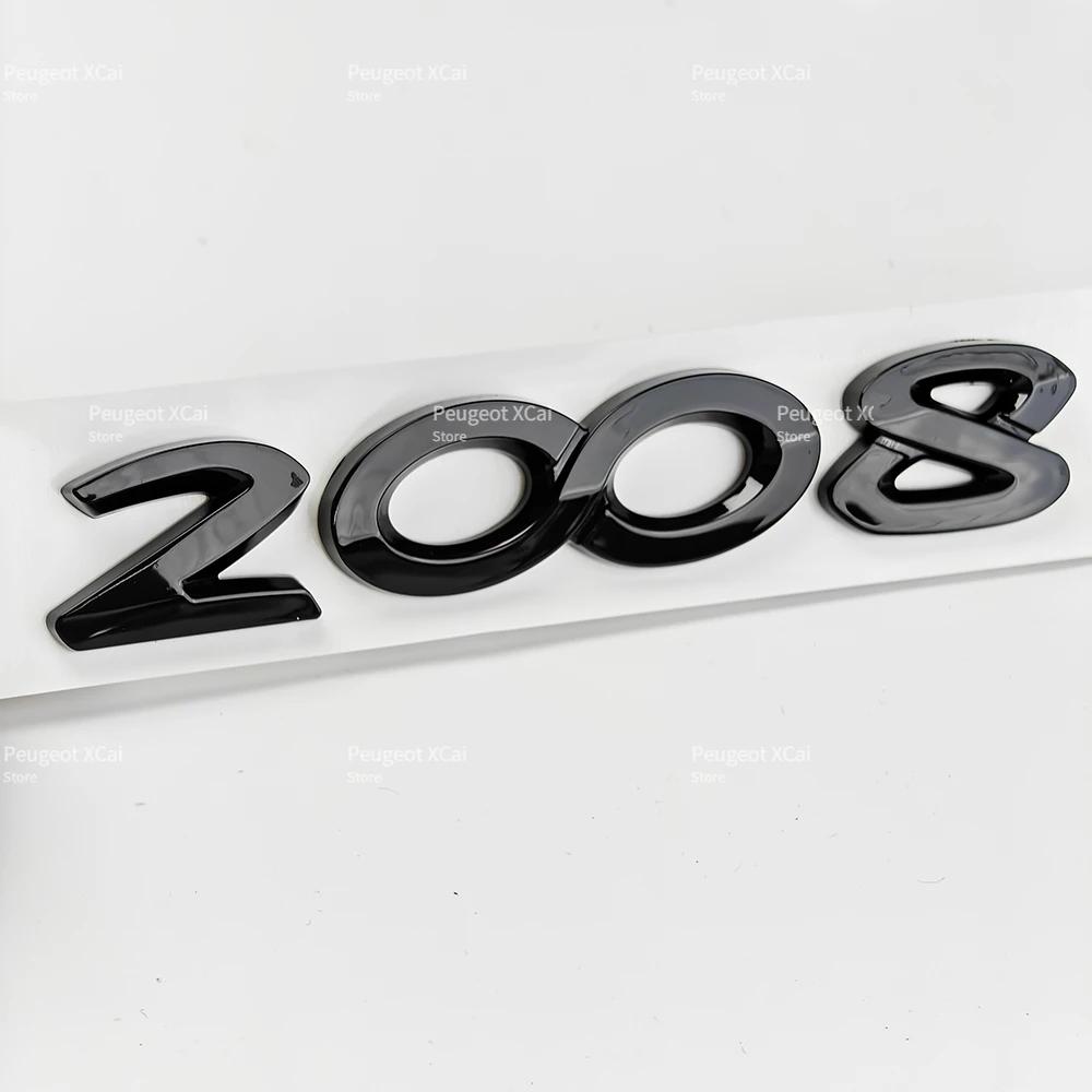 Old 3D ABS Rear Trunk Number Emblem Badge for Peugeot 2008 3008 4008 5008 Car Accessories T2