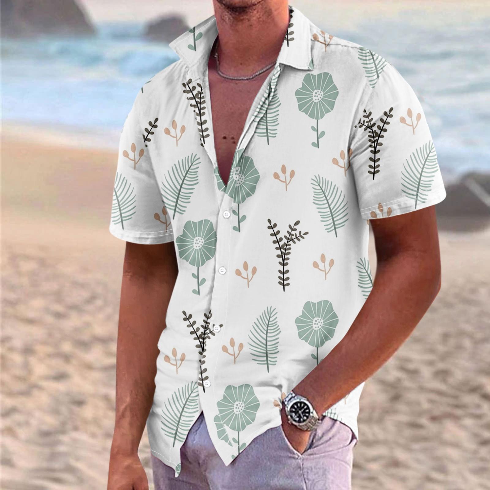 Camisas Hawaianas Hombre Vintage Para Hombre Estilo Retro Años 50, Manga  Corta, Algodón Transpirable Camisa Hawaiana