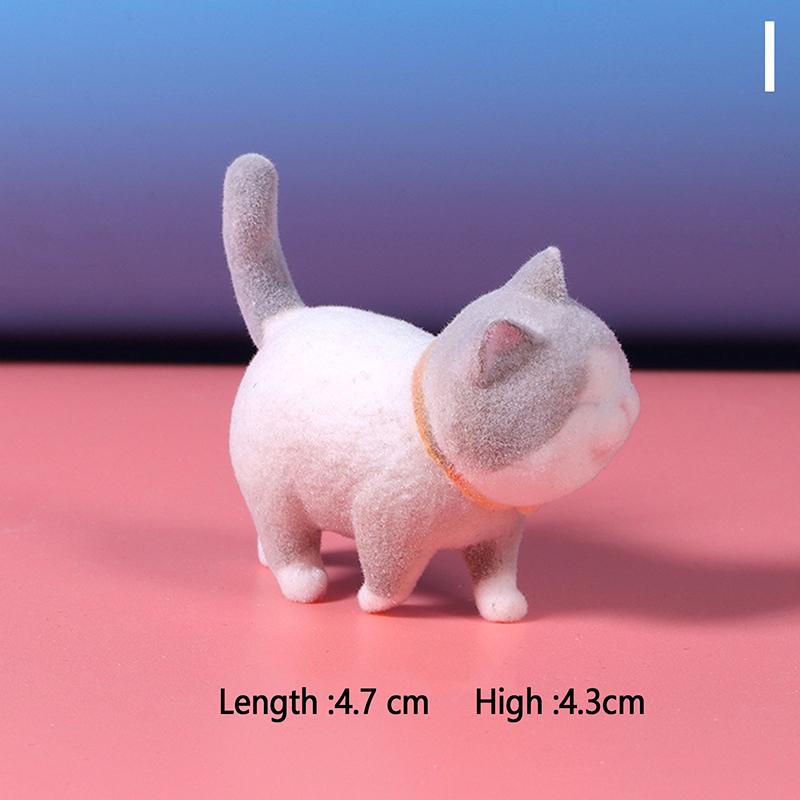 

Каваи Мини Животное Кукла Флок Трехмерная Кукла Кошка Милая Имитация Кошки Подарок Микро Ландшафтная Декорация Настольные Украшения