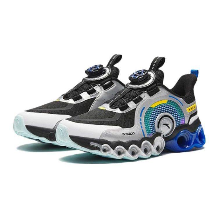 Anta Comfortable Versatile Shock Absorbing Durable Low Top Kids Running Shoes Kids Running Shoes Black Blue 312345580N-1