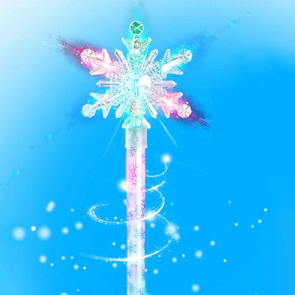 Snowflake Luminous Magical Wand Princess Cosplay Fairy Stick Glowing Magical Wand
