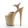20cm Aprikot Wasserdichte Tisch-High Heels Schnallen-Sandalen / High Heel Pole Dance Modell Laufstegschuhe