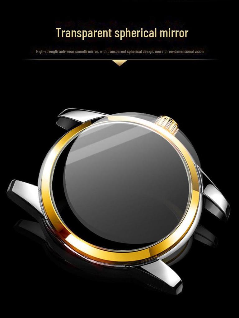 Ailifeida Men's Quartz Watch: Hollow Design, TikTok Streaming, Waterproof, Business Style, Calendar Feature.