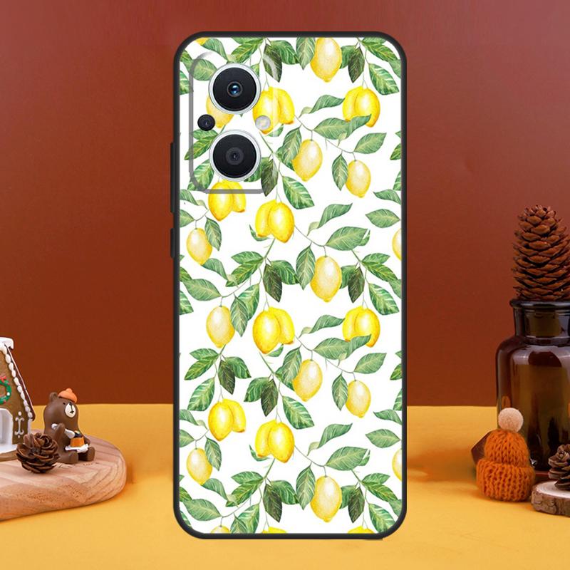 Summer Fruit Lemon Case For OPPO Reno 5 Lite 4 6 7 8 10 Pro 11 F 4Z 5Z 8T OPPO Find X2 X3 Lite X5 X6 Pro Cover