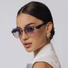 2pcs Retro Metal Frame Sunglasses Women Fashion Polygon Frame Sunglasses Men Luxury Brand Design Decorative Glasses Uv400