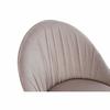 Chaise de salle à manger - Modèle - Métal - Blanc - Design glam - Velours rose