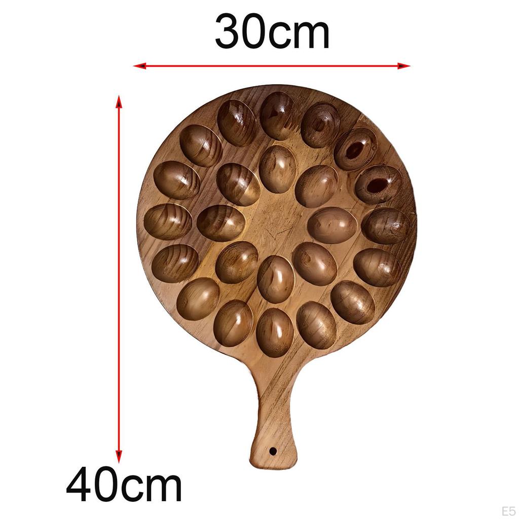 Wood Egg Holder Party Serving Tray Lightweight Practical Catering Platter Container