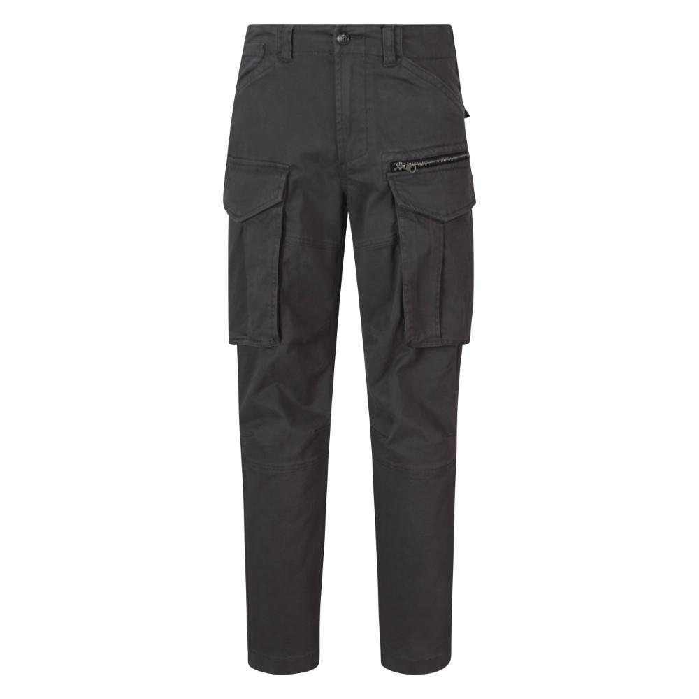 Burkeru Cotton Spandex Cargo Pants Charcoal Gray