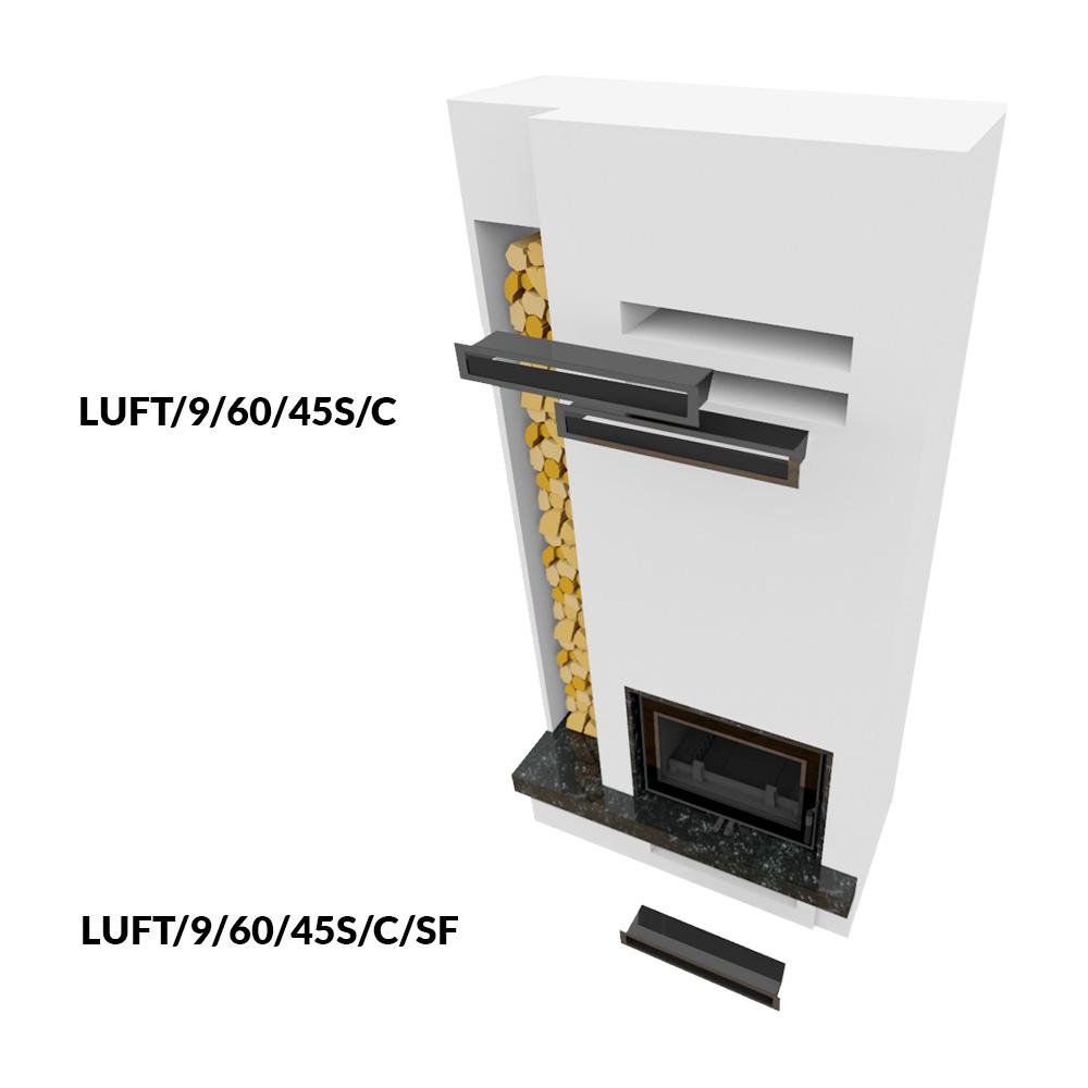 VENT DEKSELSETT 3x for peis med rett glassrute