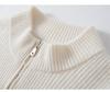 Women's Cashmere Half-High Collar Zipper Pullover Sweater - Autumn & Winter Collection