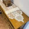 European American Light Luxury White Lace Coffee Table Long Dining Table Cover Cloth Table Flag TV Cabinet Shoe Cabinet Chest Cabinet Tablecloth