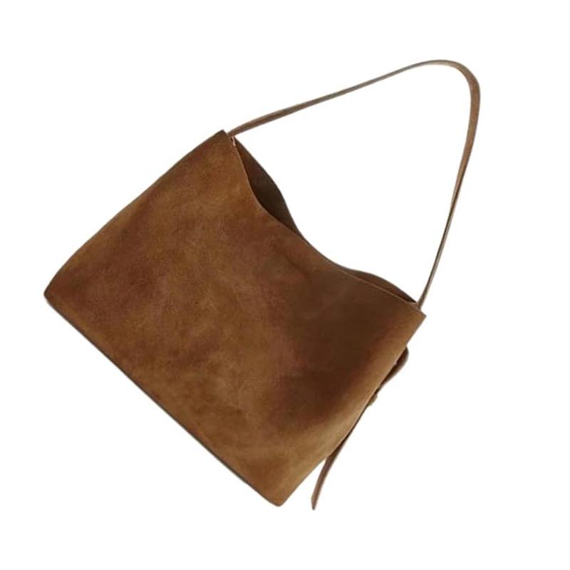 Autumn 2025 Versatile Large-Capacity Suede Bucket Tote Bag