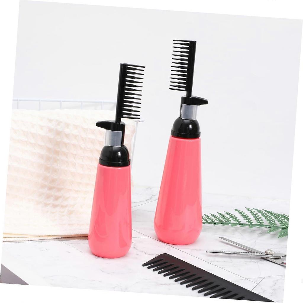 2pcs Hair Dye Applicator Bottle with Comb for Precise Root Coloring Salon and Home Use