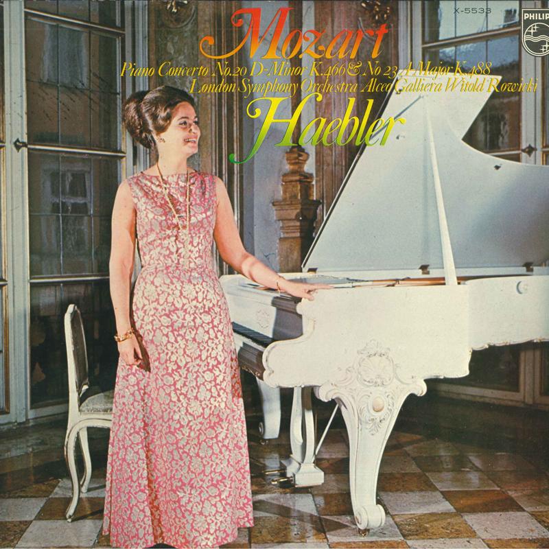 LP Record INGRID HEBLER, ALCEO GALLIERA, WITO - Mozart: Piano Concertos No. 20, No. X5533 PHILIPS 1974 Japan Obi Classical Used