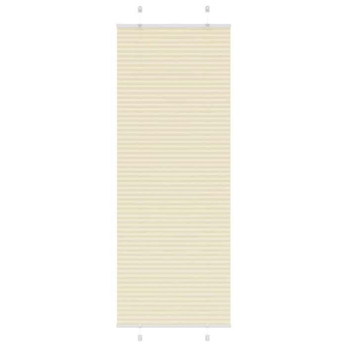 VidaXL Store Plissé Crème 75x200 Cm Largeur Du Tissu 74,4 Cm Polyester, Window Pleated Blind, Accordion Blind, Blind 4015308