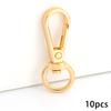 10Pcs Metal Swivel Lobster Clasps Purse Bag Strap Buckle Lanyard Hooks Men's Keychain Clip