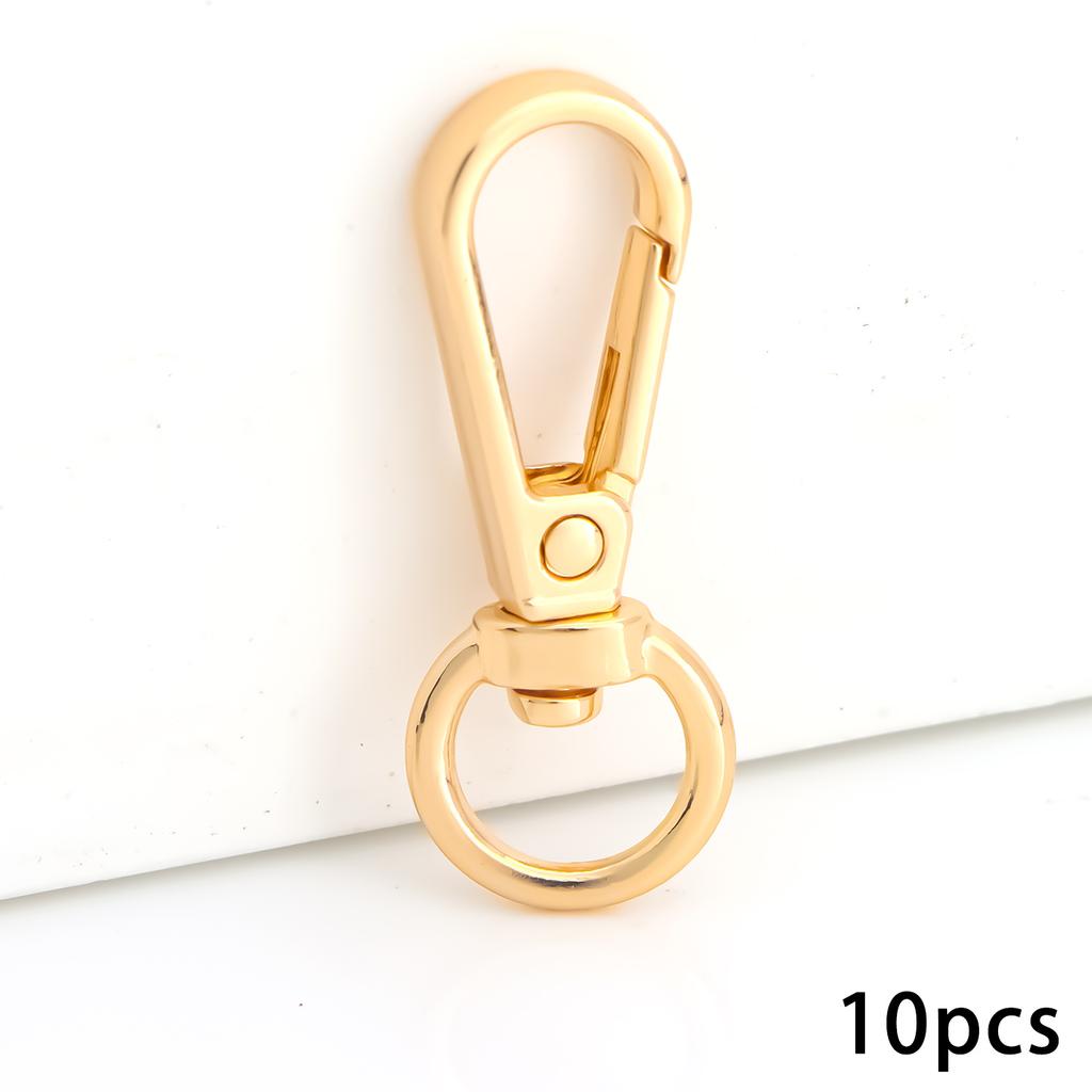 10Pcs Metal Swivel Lobster Clasps Purse Bag Strap Buckle Lanyard Hooks Men's Keychain Clip
