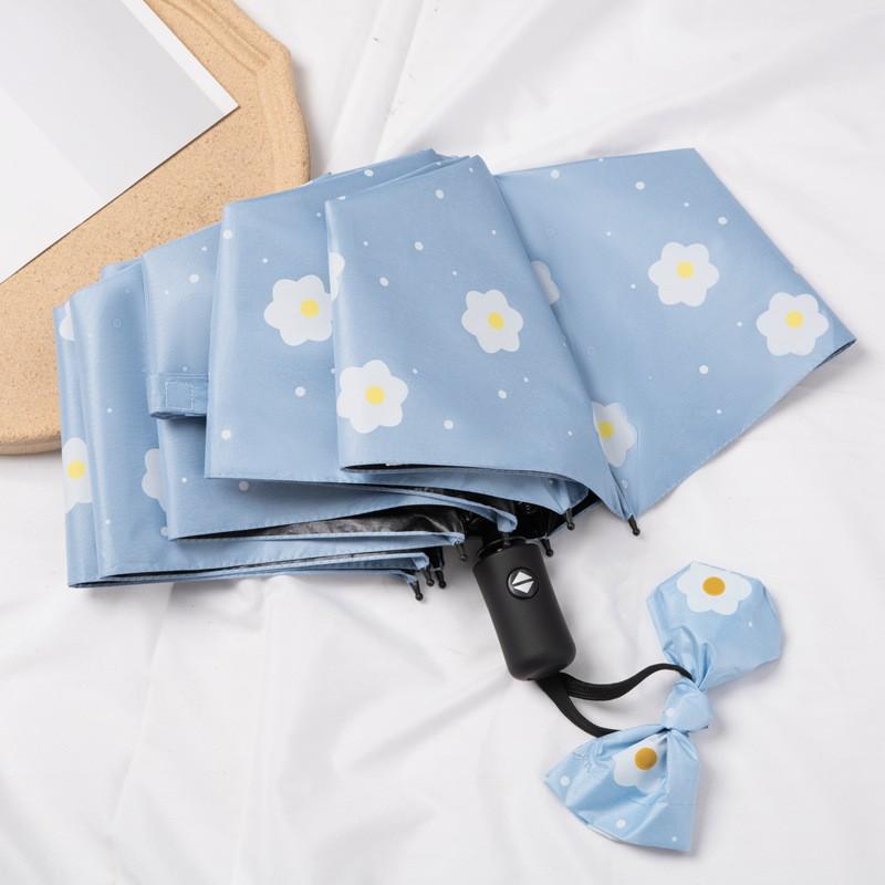 Automatic Manual Folding Umbrella Sun Rain Protection UPF50 Black Coating Cartoon Design 8-Rib Lightweight Adult