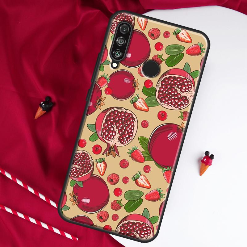 Tropical Pomegranate Pattern For Huawei Nova Y61 Y70 Y90 Y60 Y72 Y91 12s 12i 11i 7i 8i 9 10 SE P60 Pro P30 P40 Lite Case