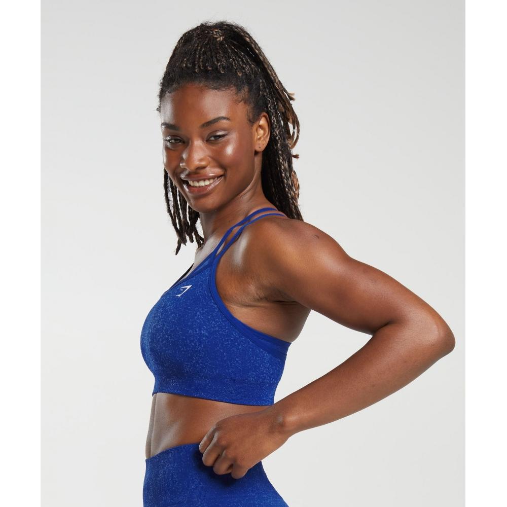 Goedkope Gymshark Adapt Fleck Seamless Sports Bra Cobalt Blue Iris