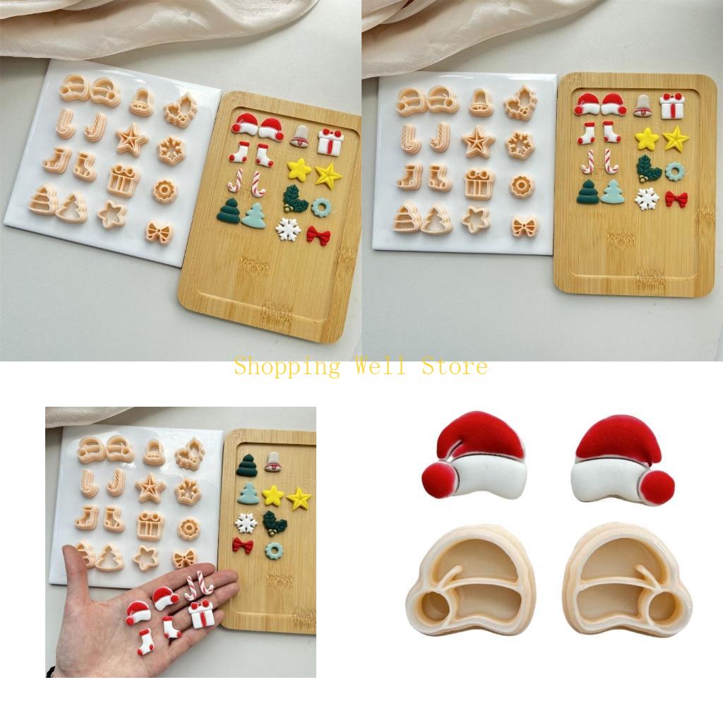 KX4B Bows Clay Earring Cutter Christmas Clay Cutter Pottery Tool for Jewelry Making China Mainland