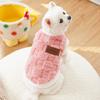 Fashion Velvet Winter Dogs Clothes Comfortable Pullover Vest Dog Warm Sweater Soft Dog Plaid Coat Walking