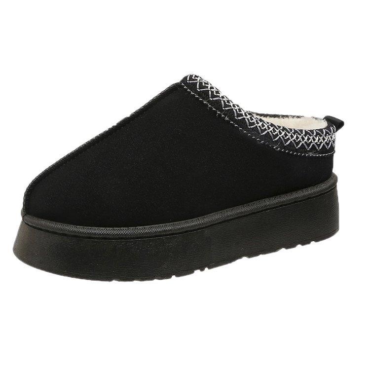 Fashion Women's Wool Slippers Warm Platform Wool Slipperswomen Slippers Women Sheepskin Slippers Women Shoes 2024