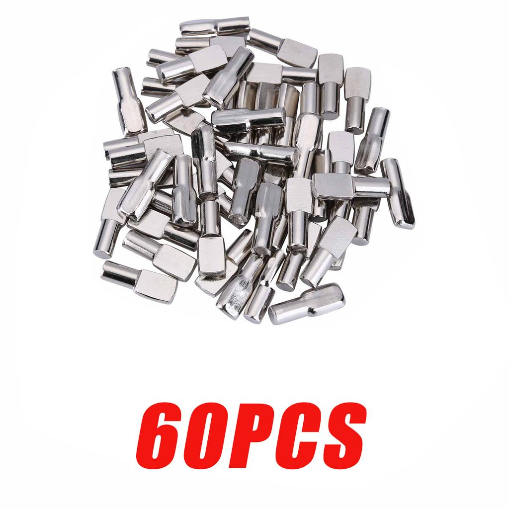 20/80pcs Shelf Support Pegs Cabinet Closet Laminate Pins Glass Nickel Plated Pin Fixing Bracket Shelf Bracket Furniture Hardware