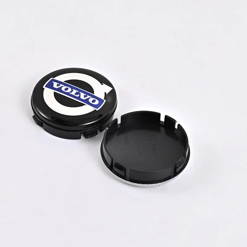 4PCS 64mm Car Wheel Center Hub Cap Rim Cover Emblem Stickers For Volvo XC60 V60 S60 V40 V50 S40 S80 C30 XC40 XC70 XC90 R Design