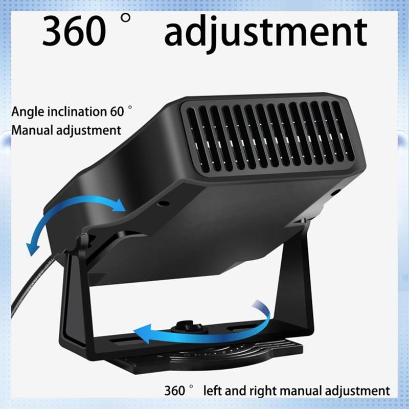 A51K-Car Heater Defroster Portable Car Windshield Heater 12V 150W Windshield Defogger Defroster Heater For Winter