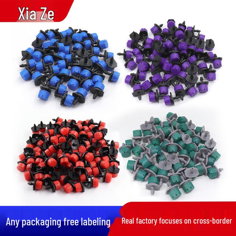 Ośmiootworowa Czerwony Kapturek Regulowana Głowica Kroplująca Mikrozraszacz do Nawadniania