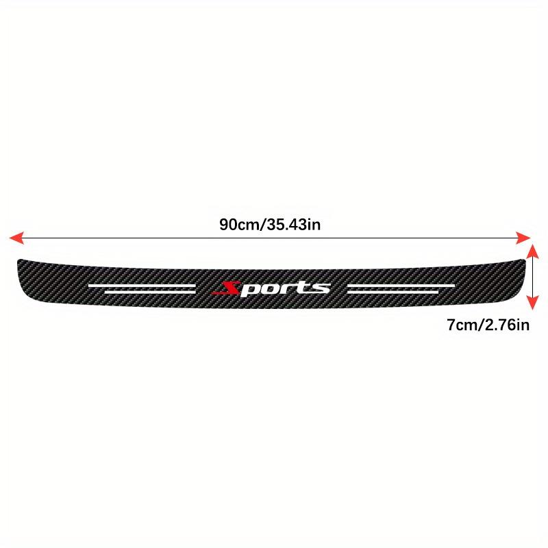 Car Rear Bumper Protective Sticker, Carbon Fiber Material, Scratch-resistant and Dirt-resistant Decorative Strip, Car Modification Parts. 90*7cm чёрный