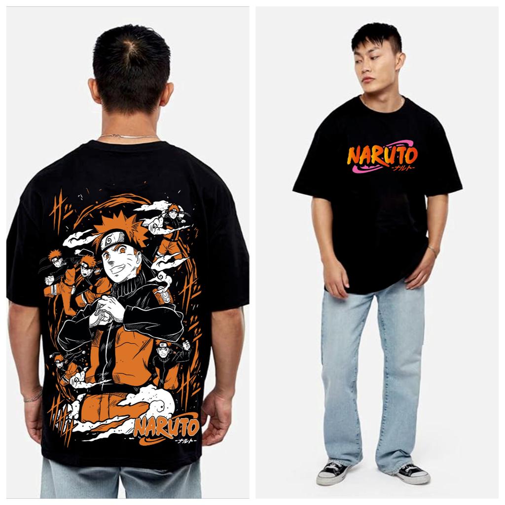Naruto Anime Oversized Cotton T-Shirt 2026 Summer New Men Women Fashion Retro Cotton Oversized T-shirt Street Y2K Men's T-shirt