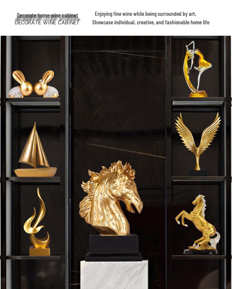 Angel Wings Decorative Wine Cabinet Ornament: Creative Home Gift for Housewarming & New Year