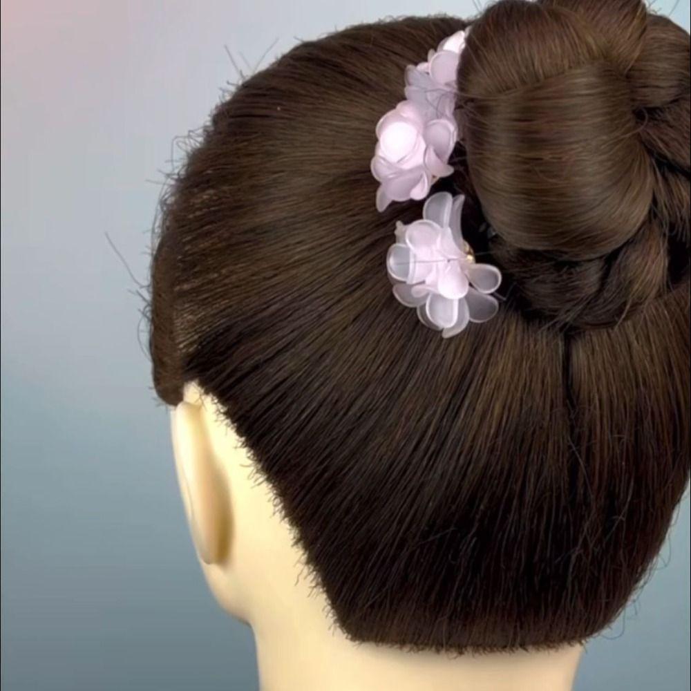 Bun Maker Hair Bun Elegant Hair Curler Hair Rubber Bands Flower Scrunchie  Women