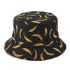 Doppelseitiger Fischerhut für Herren und Damen Sommer Fischerhut mit Bananenprint Unisex Hut Hip Hop Anglerhut