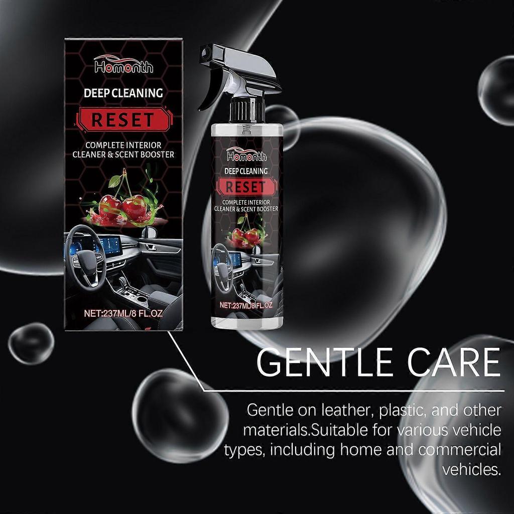 Limited time!!Homonth Car Interior Cleaning Spray - Seat Interior Care Leather, Cherry Scent, Cleans Odors And Restores