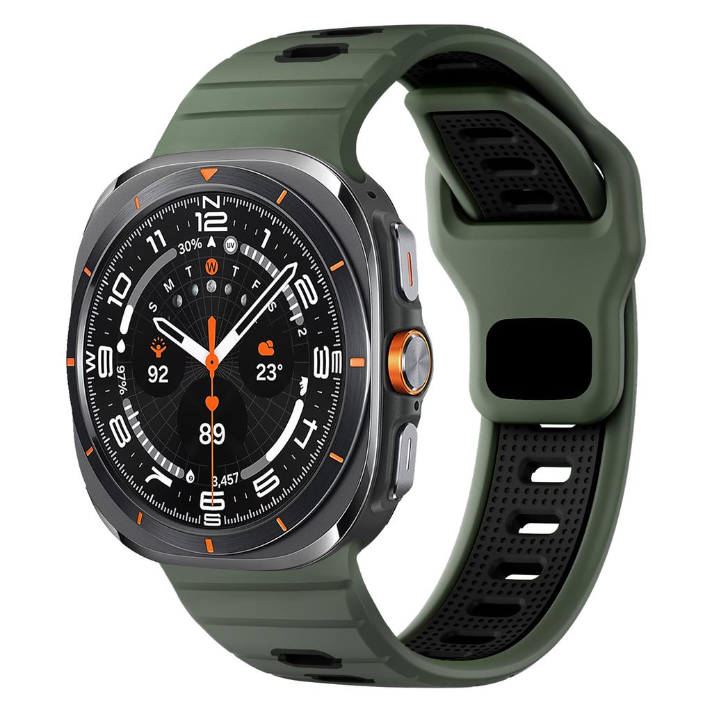 Sports Silicone Bands for Samsung Galaxy Watch Ultra Strap 47mm Accessories Two-tone Breathable Bracelet Galaxy Watch 7 Ultra 47