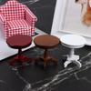 1/12 Dollhouse Garden/Room Decor Wooden Miniature Round Coffee Table Kids Toys