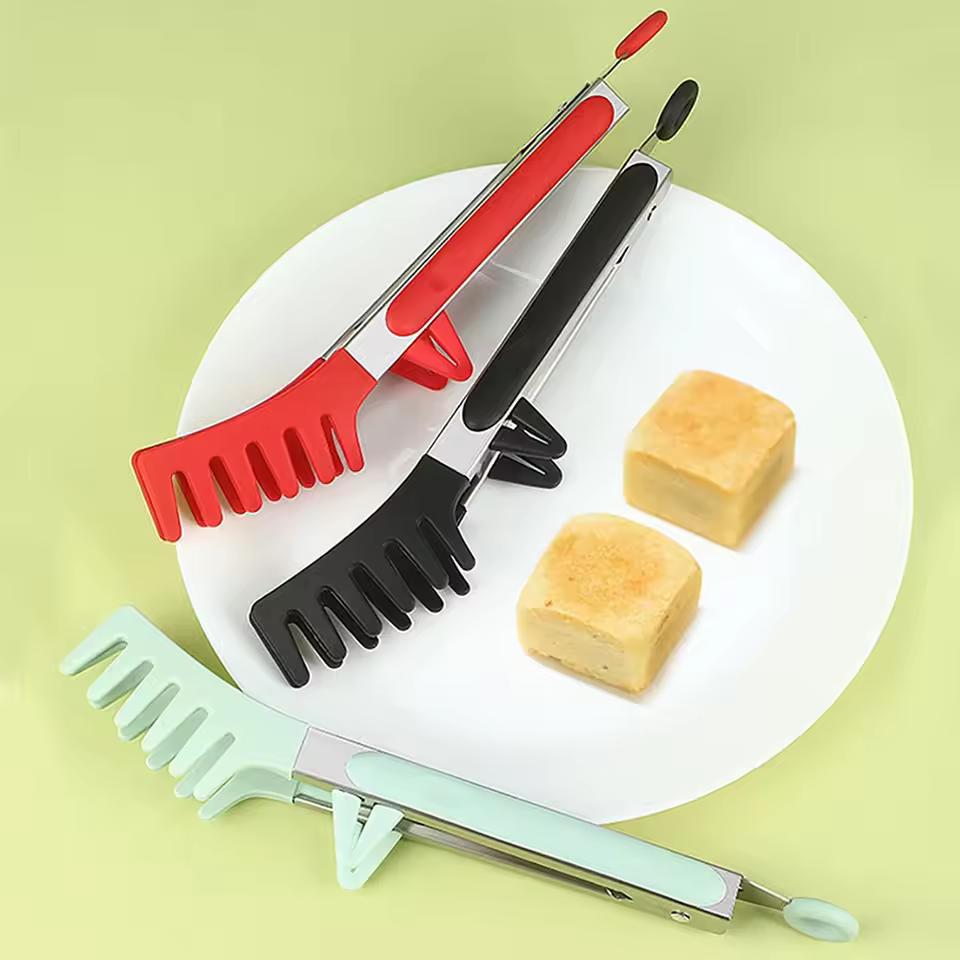 Spaghetti Clip Anti-scalding Handle Silicone Noodle Tongs Non-slip for Household Kitchen Tools and Food Clips Kitchen Outdoor
