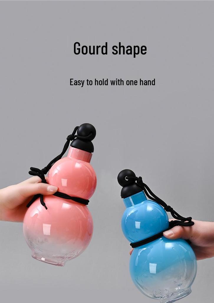 Purple Qi Sunrise Wukong Gourd Bottle - National Style Portable Water Cup