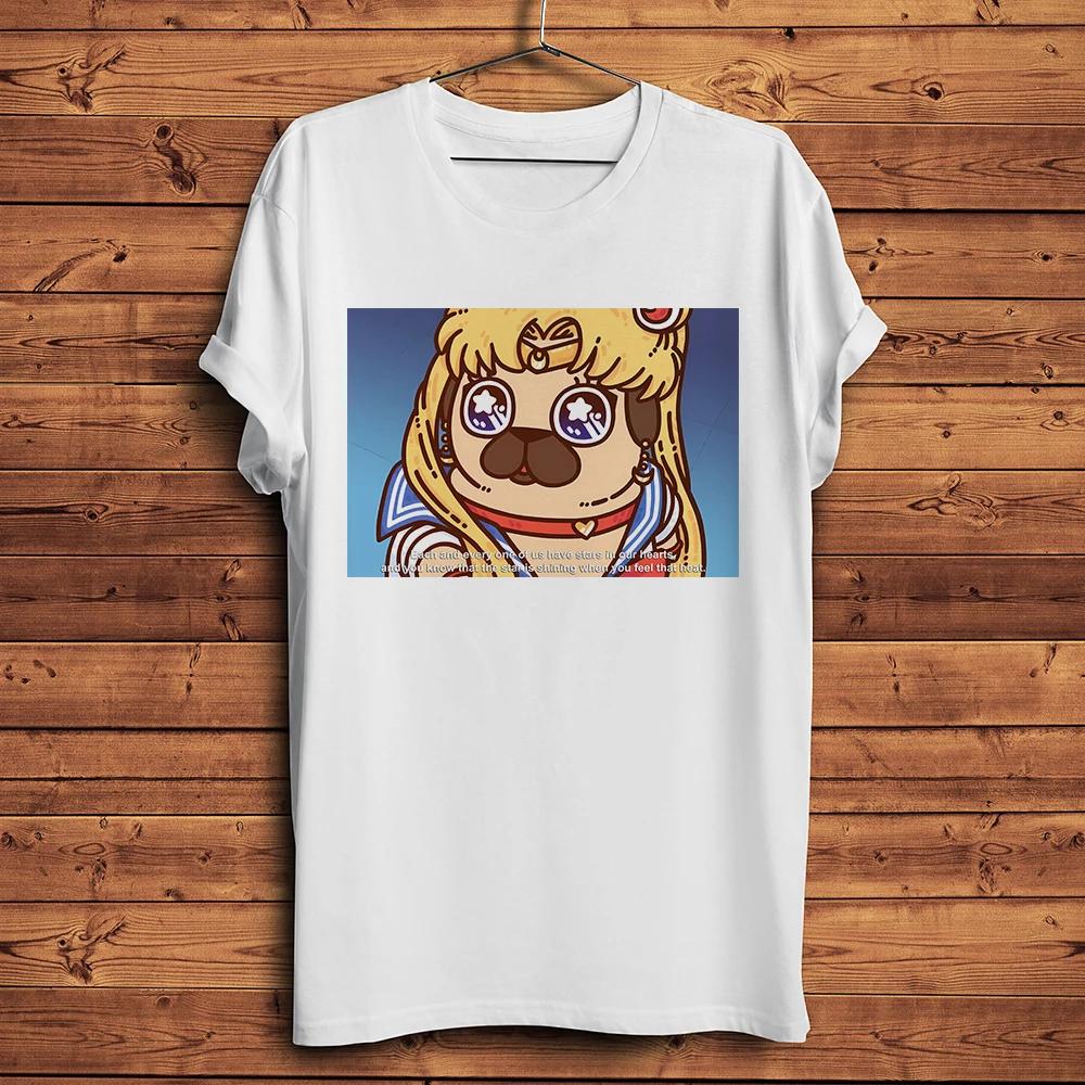 

Cute Sailor Pug Dog Funny Anime TShirt Unisex Unisex Women Oneck Casual Streetwear Short T ShirtBreathable Print Unisexga Tee 4XL