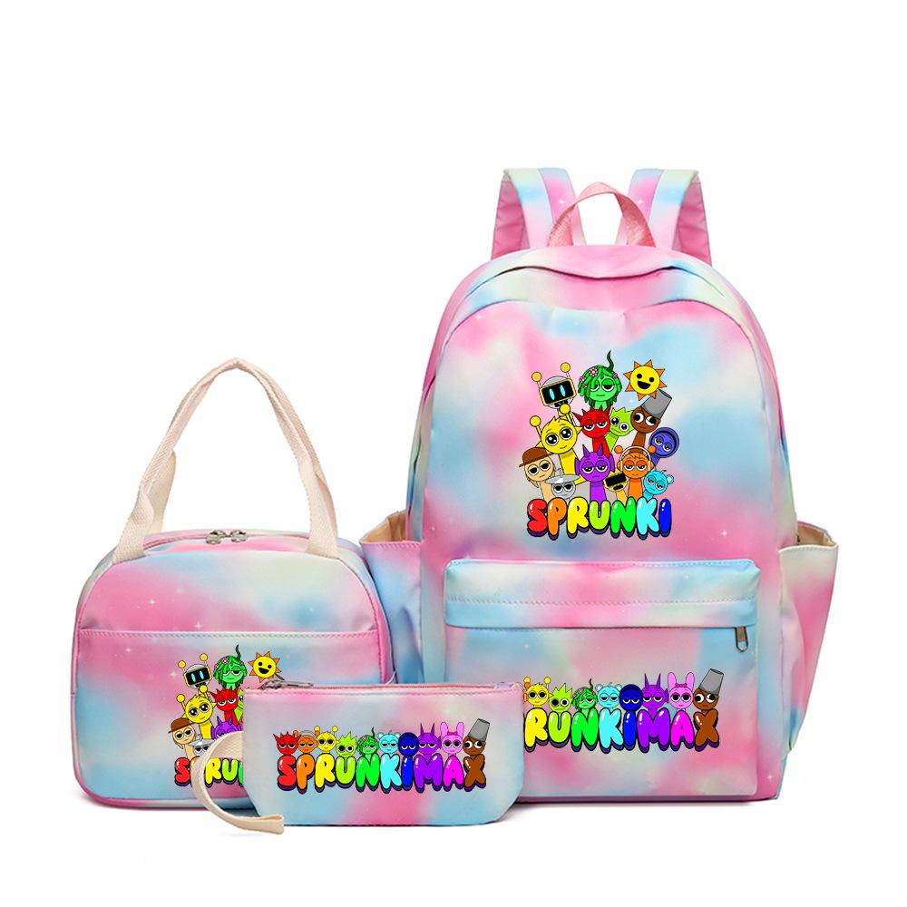 Rhythm Box Student School Bag Children's Backpack Backpack Three-piece Set