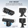 Outdoor Photography Foldable Camera Mount Adapter Magnetic Quick Detach Base 1/4 Tripod Screw Multiple Angle Adjustment
