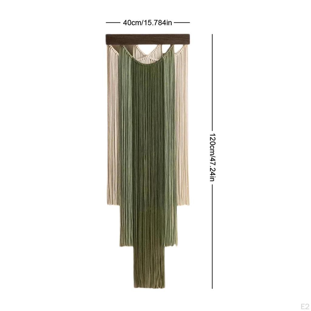 Macrame Wall Hanging Backdrop Decoration Bohemian Chic Woven Tapestry Art for Sofa